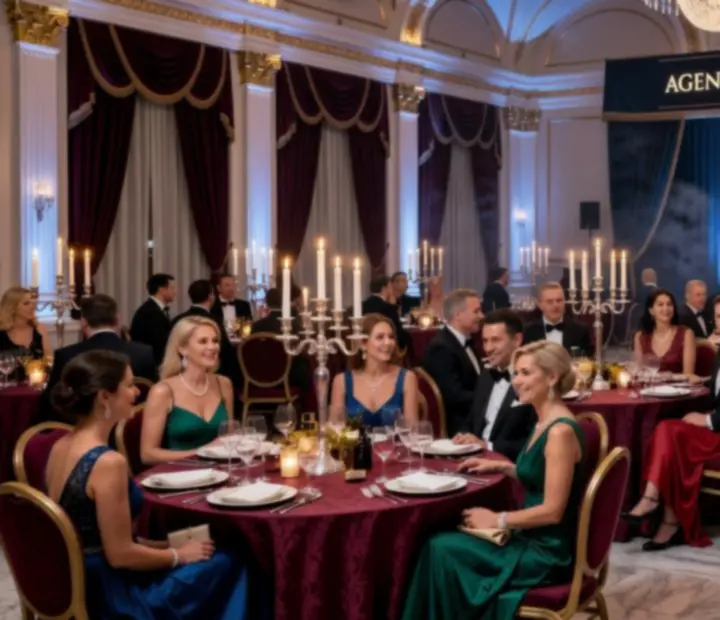 Uroczysta gala w ekskluzywnej sali bankietowej